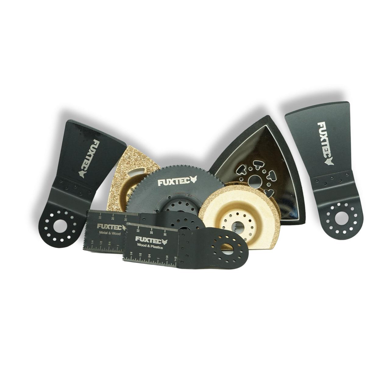 FUXTEC - Outil multifonctions sans fil 20V 3en1 FX-E1MT20 Kit et accessoires 8 pièces