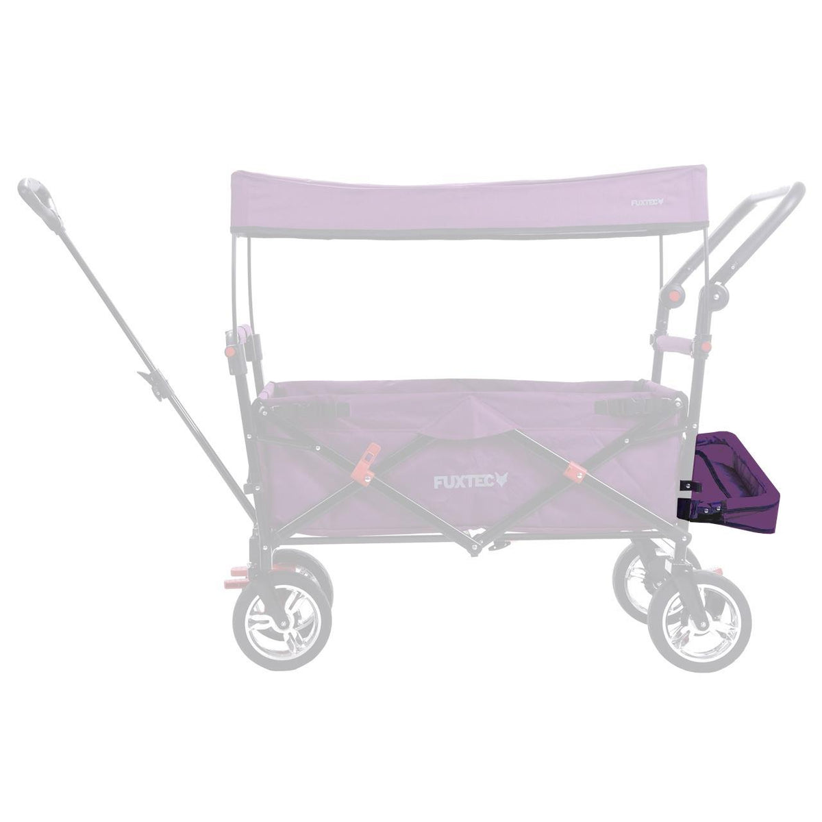 FUXTEC - Extension habitacle chariot de transport pliable CT800 pourpre