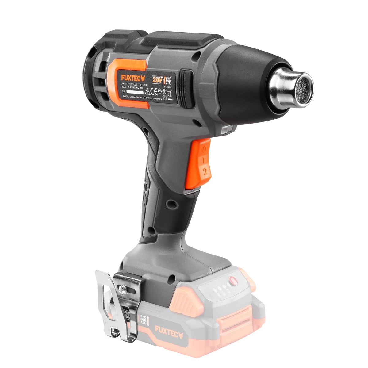 Décapeur thermique sans fil 20V FUXTEC FX-E1HLP20 - Set avec batterie 2Ah et chargeur 2,4A