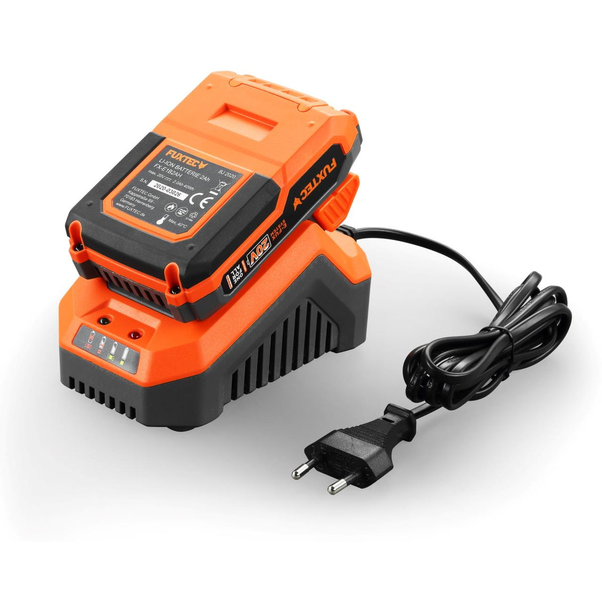 Décapeur thermique sans fil 20V FUXTEC FX-E1HLP20 - Set avec batterie 2Ah et chargeur 2,4A