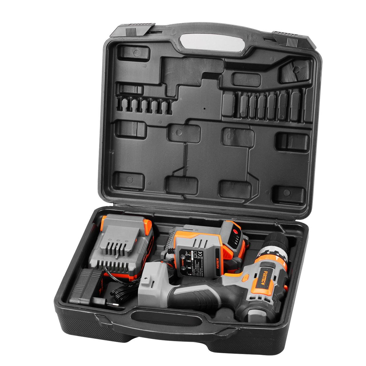FUXTEC 20V Akku Schlagbohrschrauber FX-E1SBS20 SET mit 2 x Akku 2Ah, 1 x Ladegerät 1A