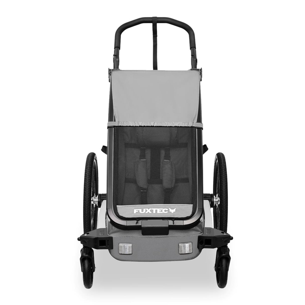 FUXTEC Remorque pour vélo FX-FA1S grise avec roue jogging