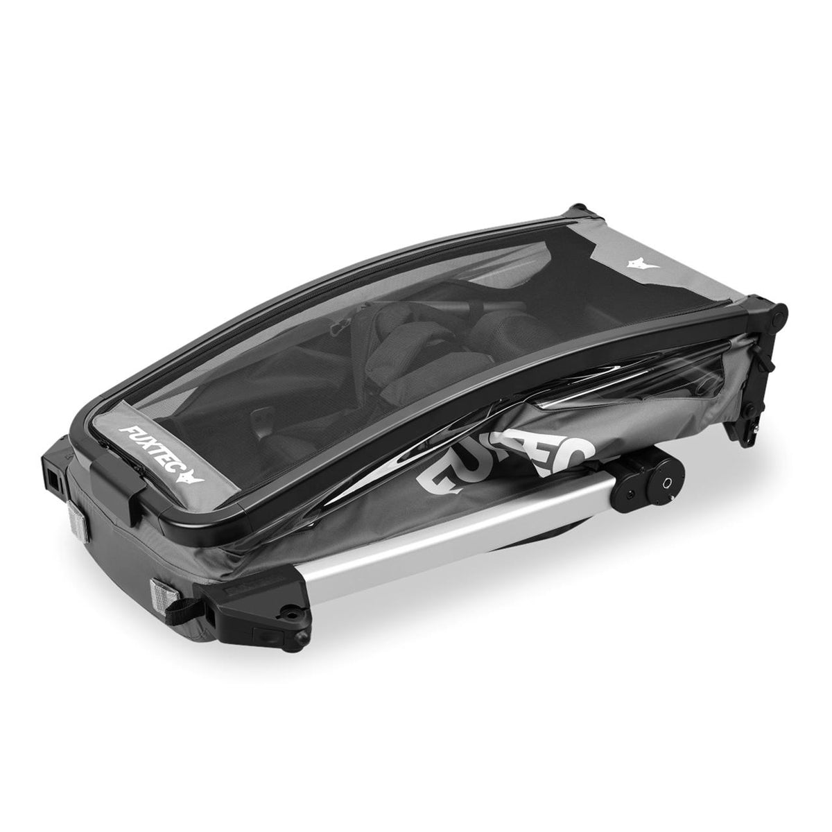 FUXTEC Remorque pour vélo FX-FA1S grise avec roue jogging
