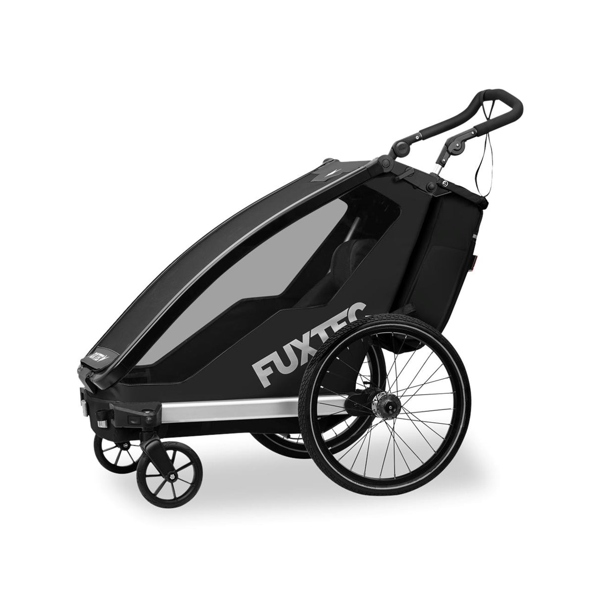 FUXTEC Remorque pour vélo FX-FA1S noir avec roue jogger