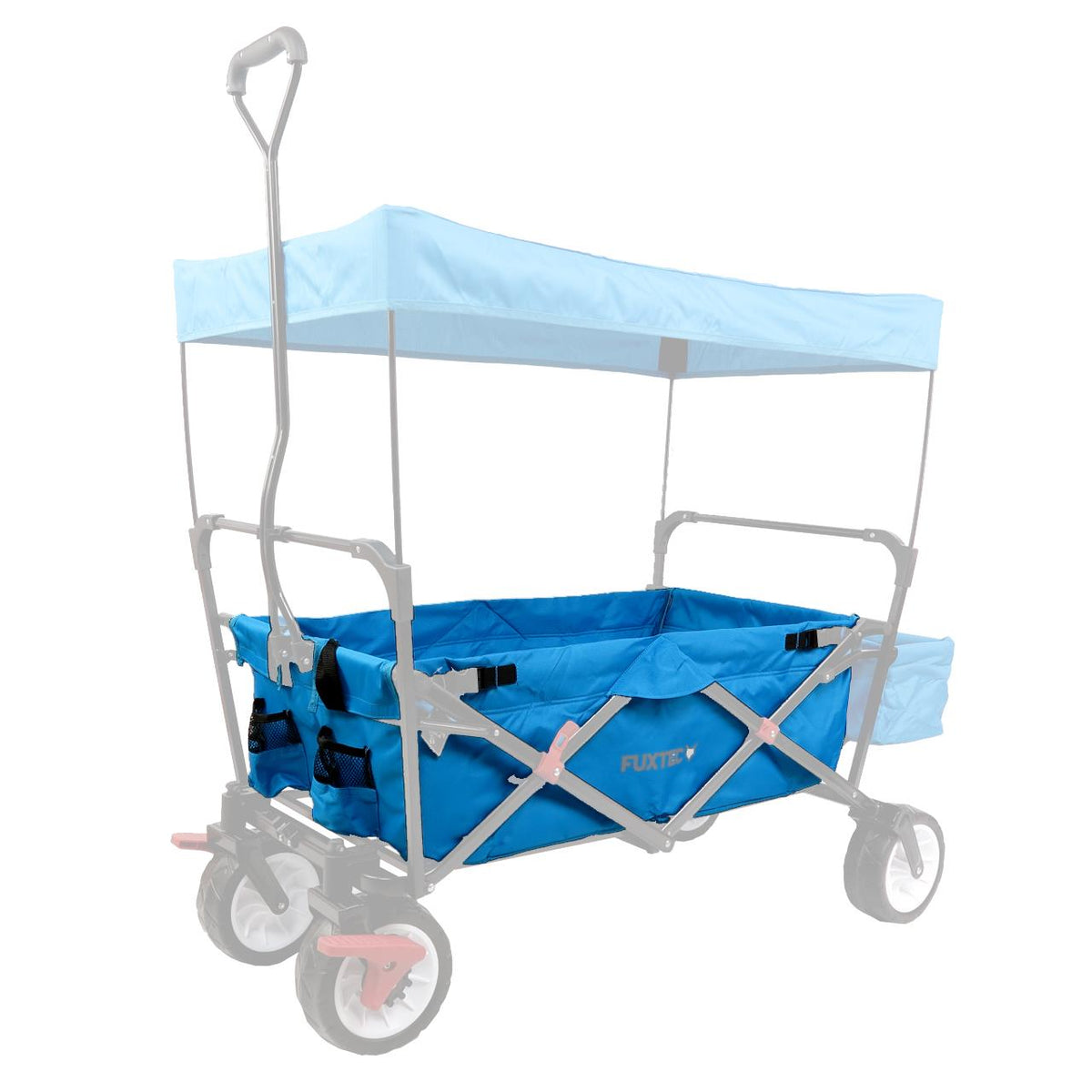 FUXTEC - Tissu d'habitacle chariot de transport pliable CT350 en turquoise