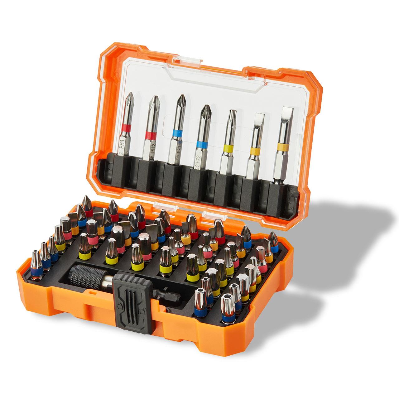 FUXTEC - Perceuse-visseuse à percussion sans fil 20V FX-E1SBS20 et son kit d'embouts