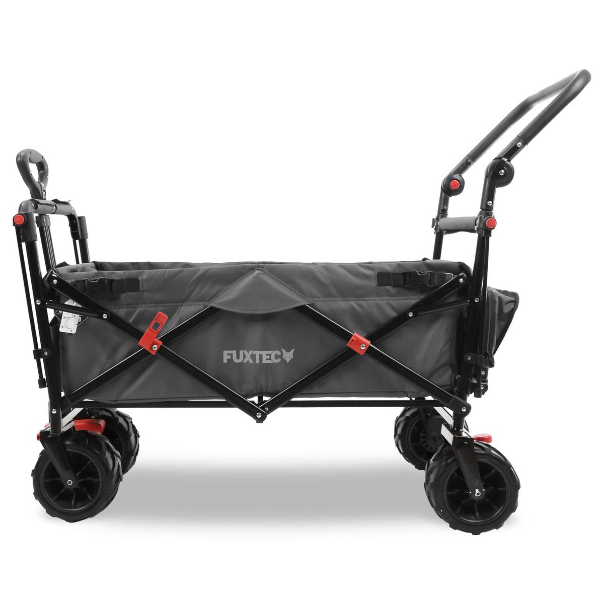 Bild 1 FUXTEC Strand-Bollerwagen FX-CTB800 mit UV-geschütztem Sonnendach,Schiebegriff & Innenraumverlängerung