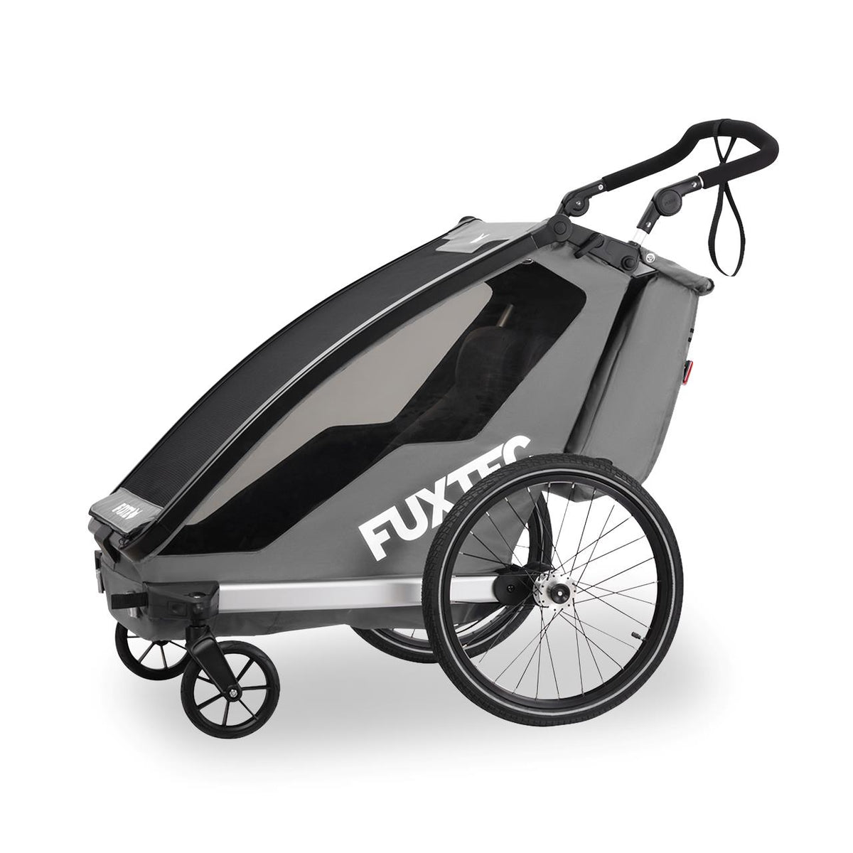 Remorque à vélo Sport Cruiser gris avec roue avant Jogger incluse