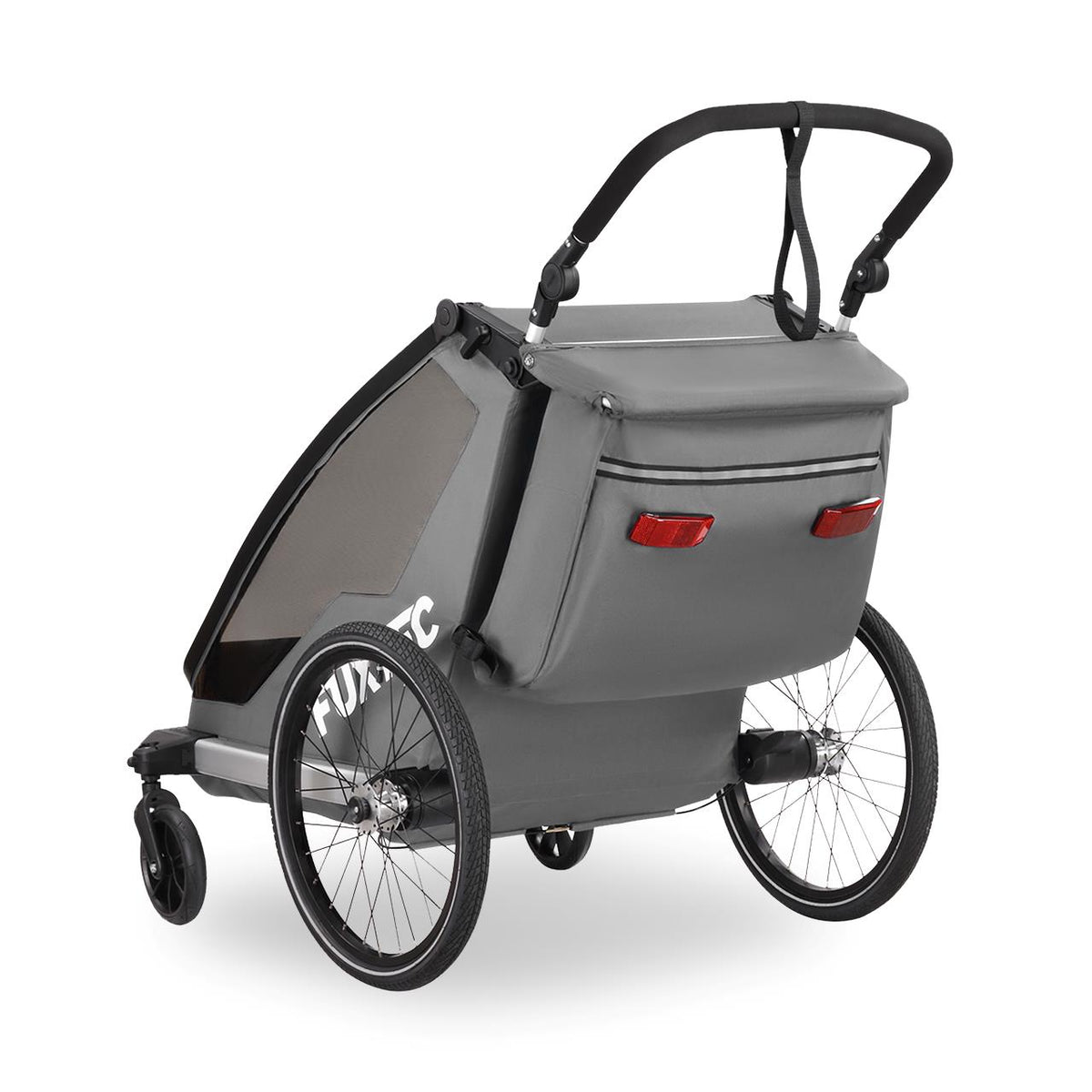 Remorque à vélo Sport Cruiser gris avec roue avant Jogger incluse