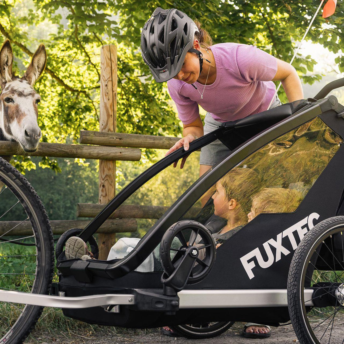 Remorque à vélo Sport Cruiser noire avec roue avant Jogger incluse