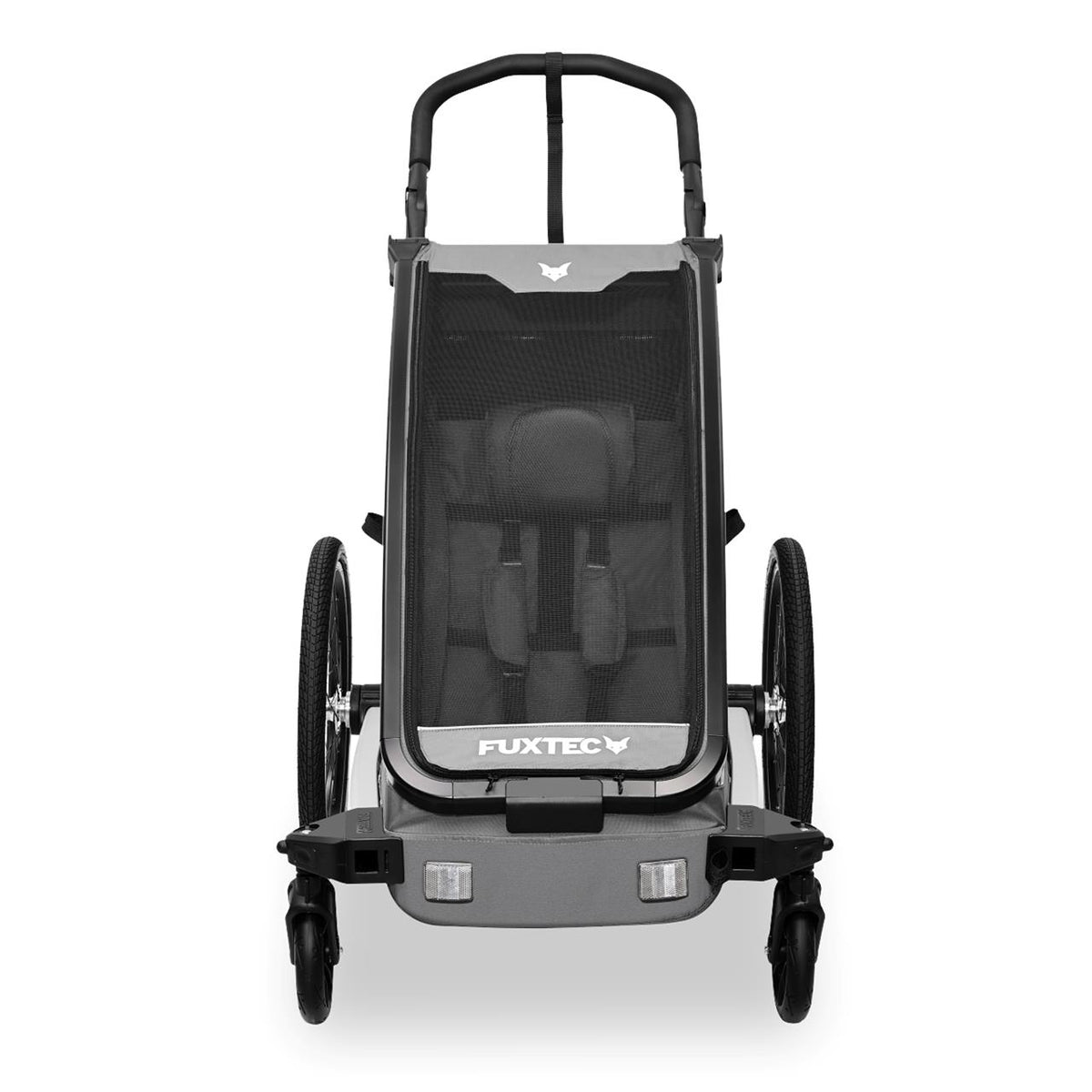 FUXTEC Remorque pour vélo FX-FA1S grise avec roue jogging