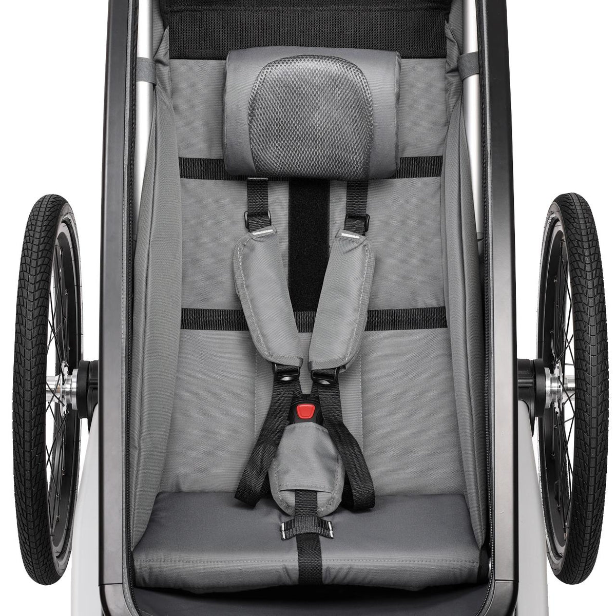 FUXTEC Remorque pour vélo FX-FA1S grise avec roue jogging