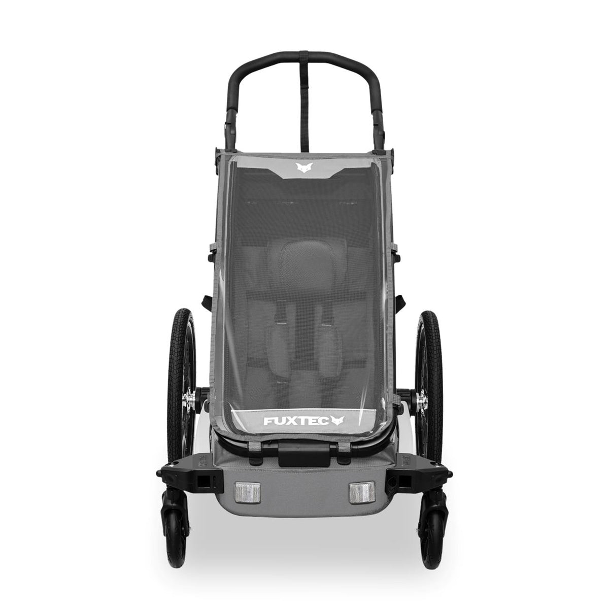 FUXTEC Remorque pour vélo FX-FA1S grise avec roue jogging