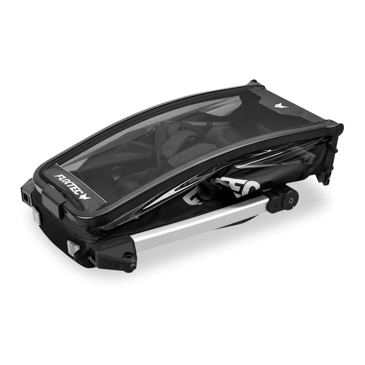FUXTEC Remorque pour vélo FX-FA1S noir avec roue jogger