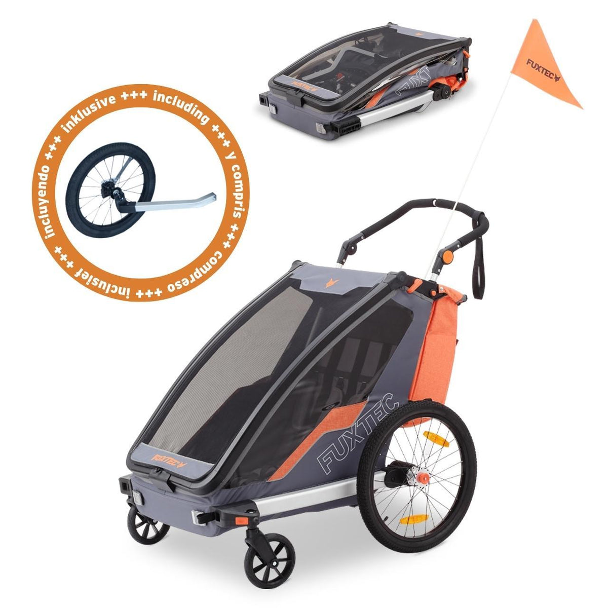 Remorque à vélo Sport Cruiser avec roue avant Jogger incluse