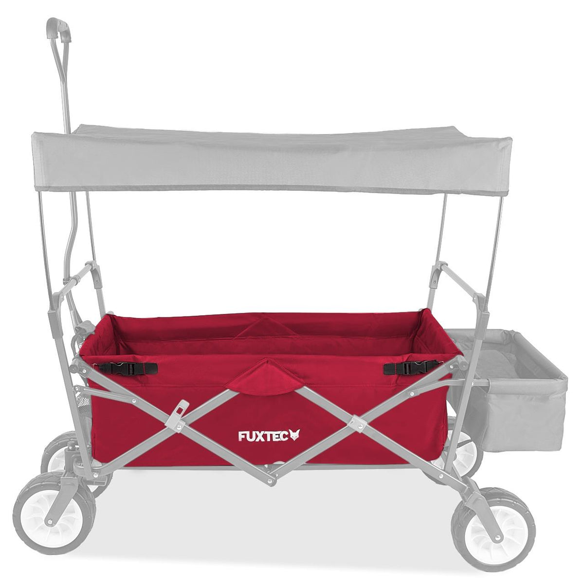 FUXTEC - Tissu d'habitacle chariot de transport pliable CT350 en rouge