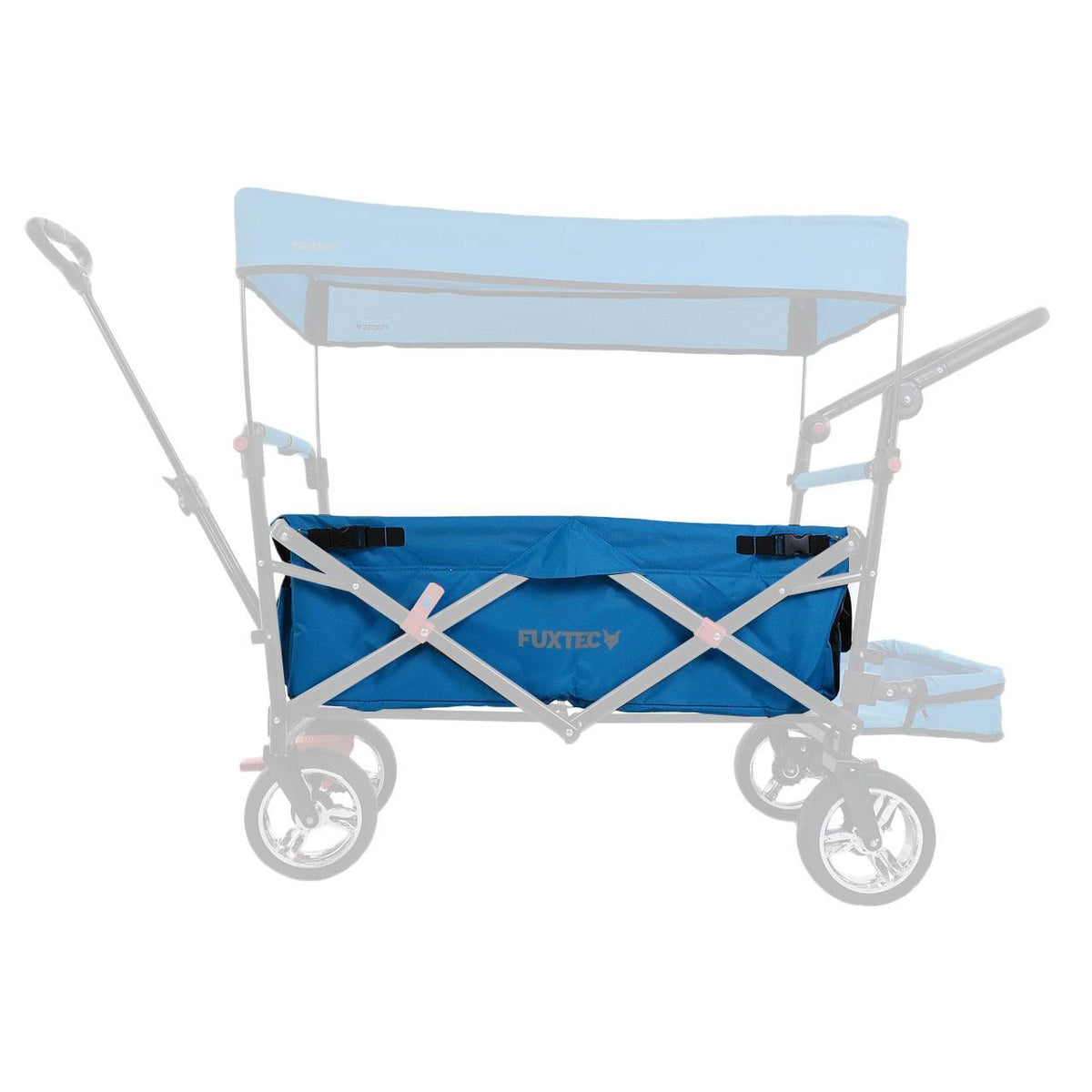 FUXTEC - Tissu d'habitacle chariot de transport pliable CT800 en turquoise